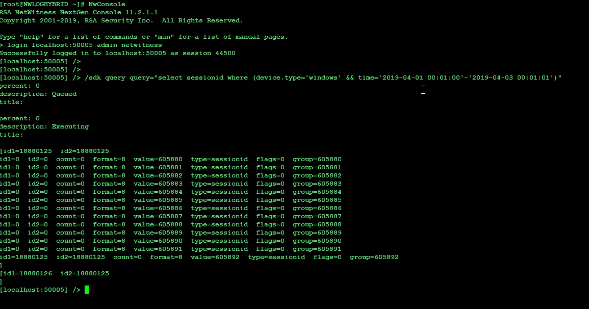 RSA NetWitness Logs & Network: Extract SessionIDs for a specific time ...