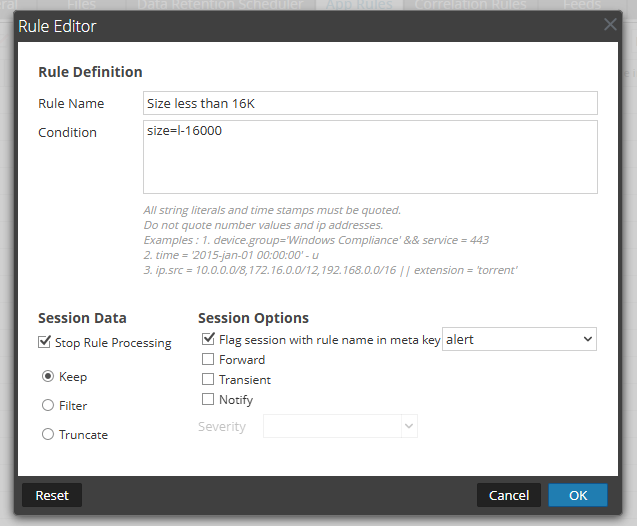 Configuring Decoder Application Rules to Create Meta Based on Session ...