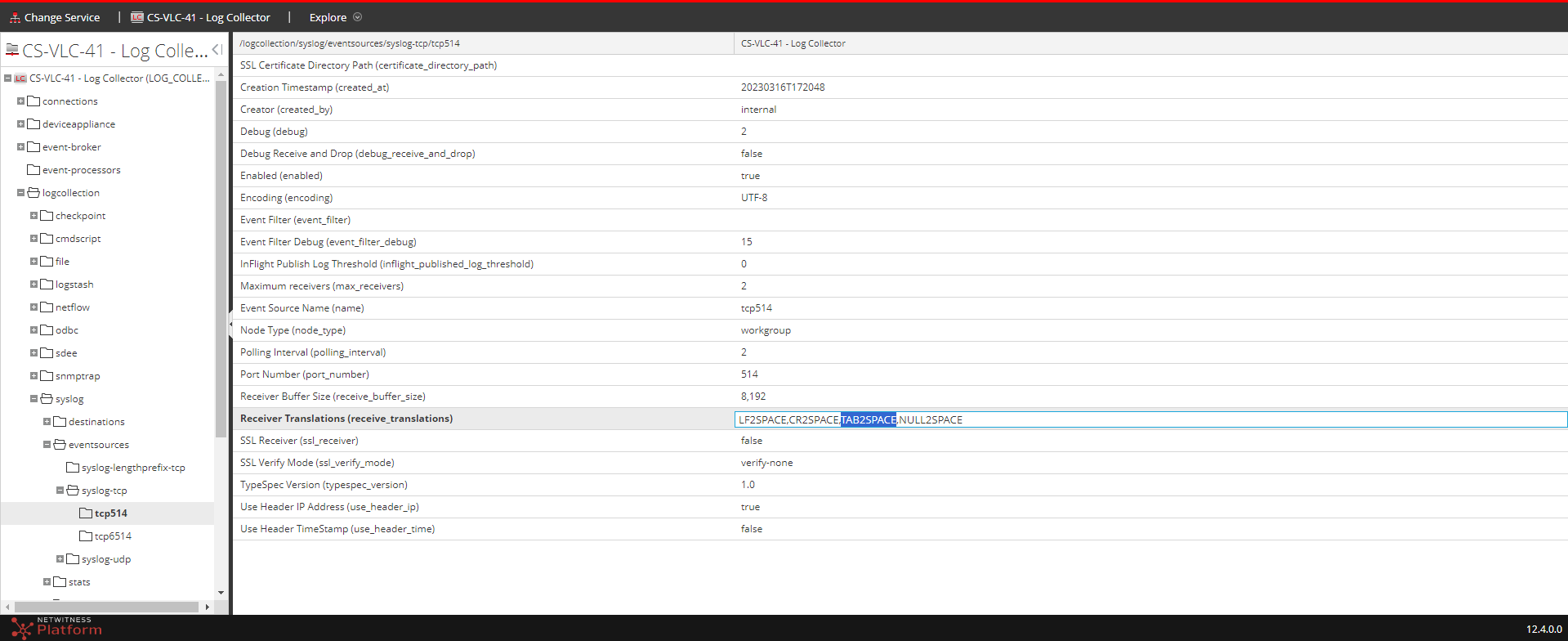 Issue collecting winevent_snare logs on NetWitness Virtual Log ...