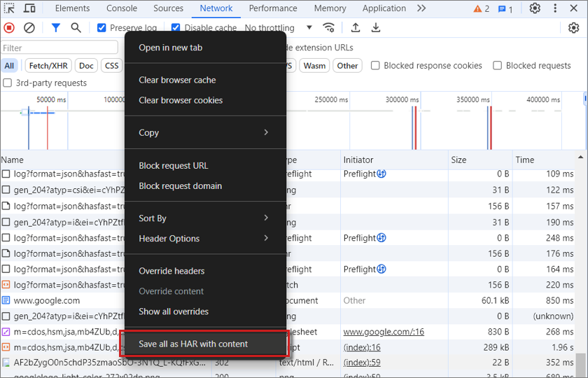How to capture web sessions using browser Developer Tools for ...