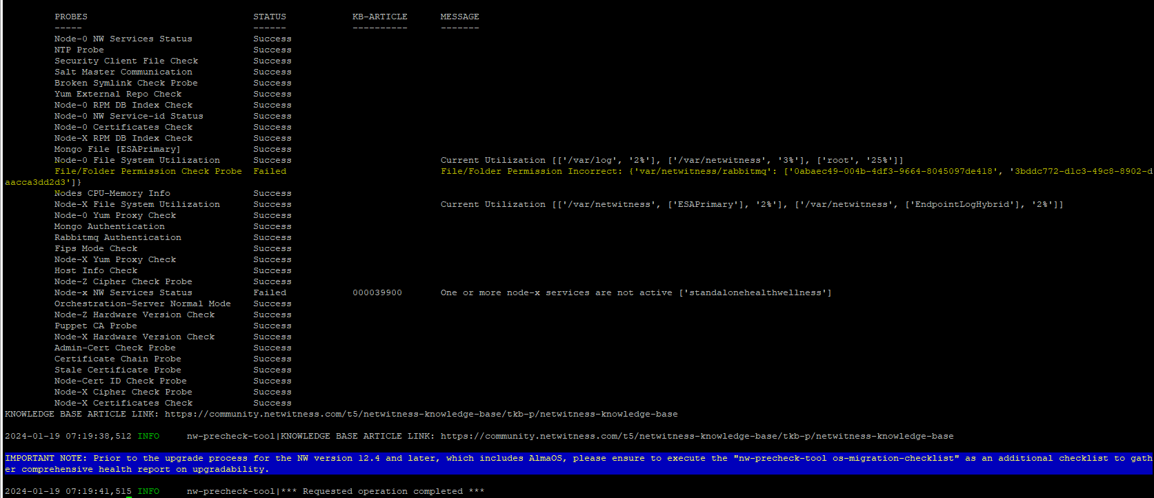 NetWitness Precheck - File/Folder Permission Check Probe throws error ...